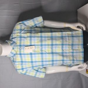 New Original Penguin Men's Plaid Button Up Short Sleeve Shirt Size XLarge